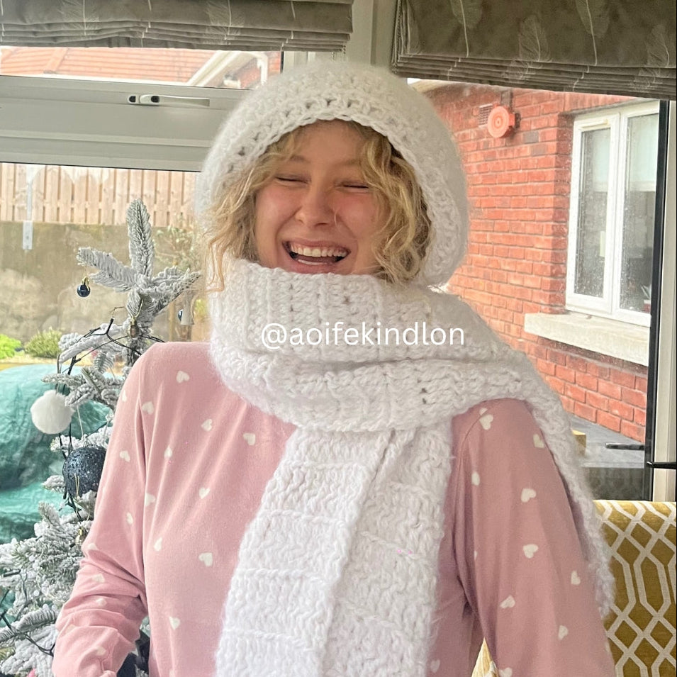 Alyssa 3in1 Hood Scarf Written Pattern