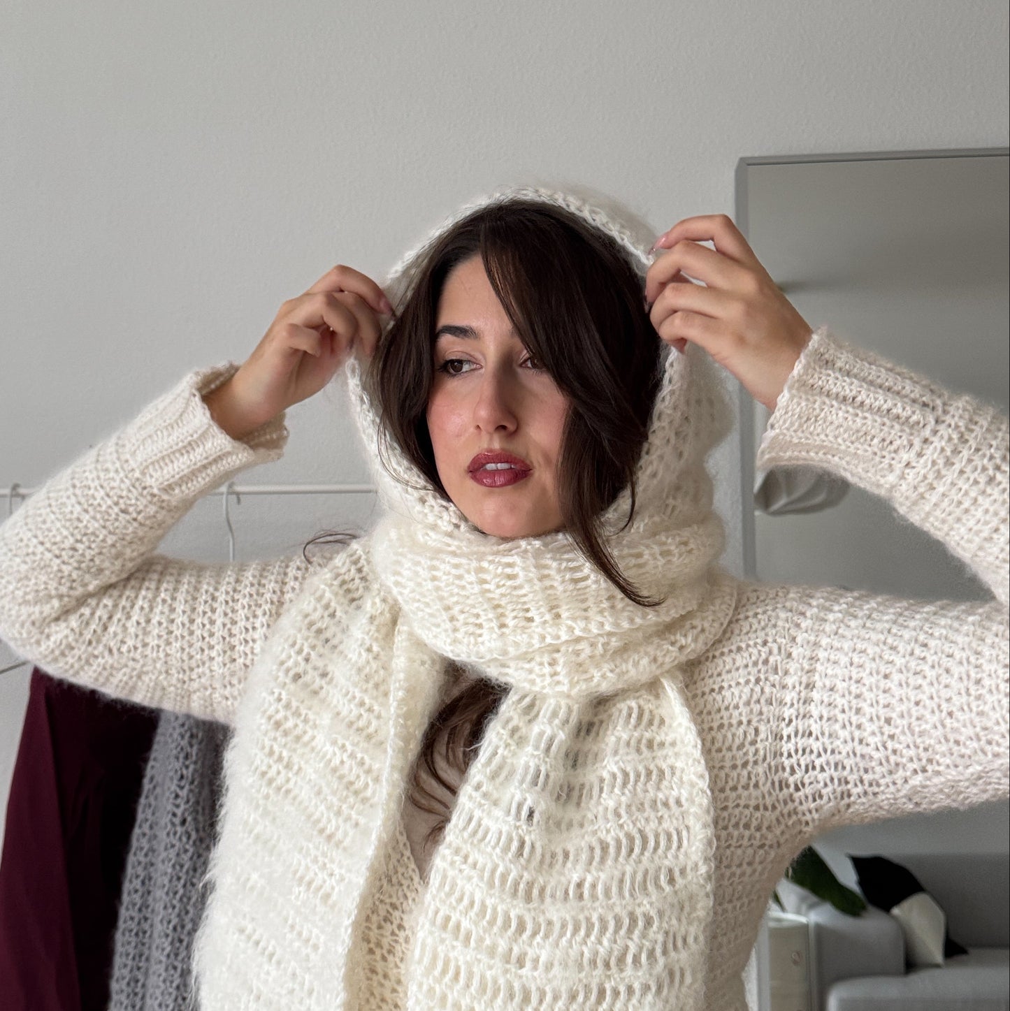 Alyssa 3in1 Hood Scarf Written Pattern