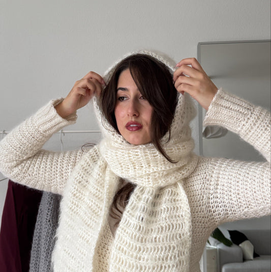 Alyssa 3in1 Hood Scarf Written Pattern